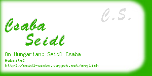 csaba seidl business card